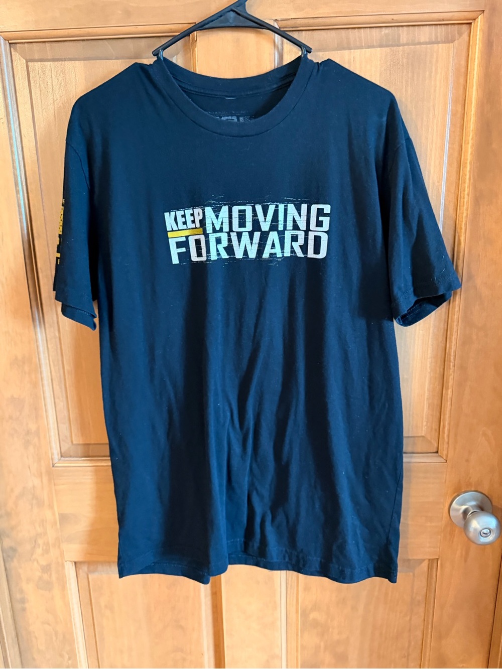 Black "Keep Moving Forward" Graphic Tee